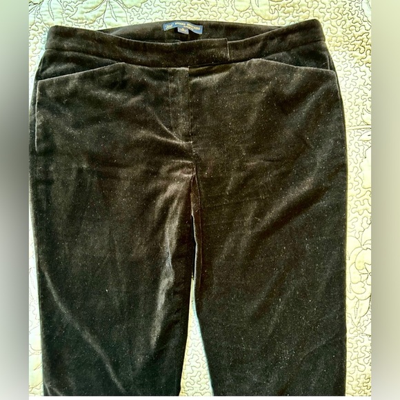 BROOKS BROTHERS 346 Natalie Fit Women’s Black Velvet Straight Leg Slacks Sz 8 - Picture 4 of 11